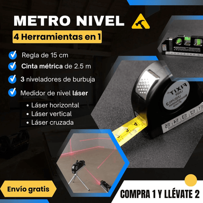 Metro/ Huincha Nivel Laser 4 en 1 - LevelPro™