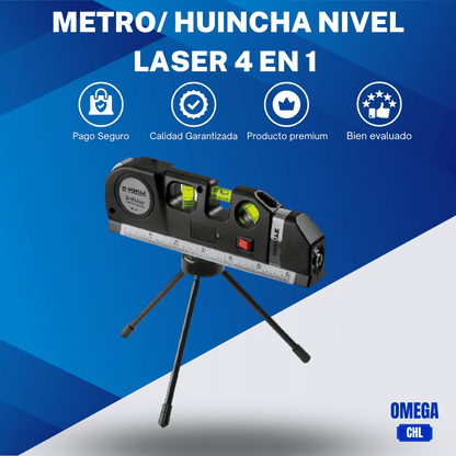 Metro/ Huincha Nivel Laser 4 en 1 - LevelPro™